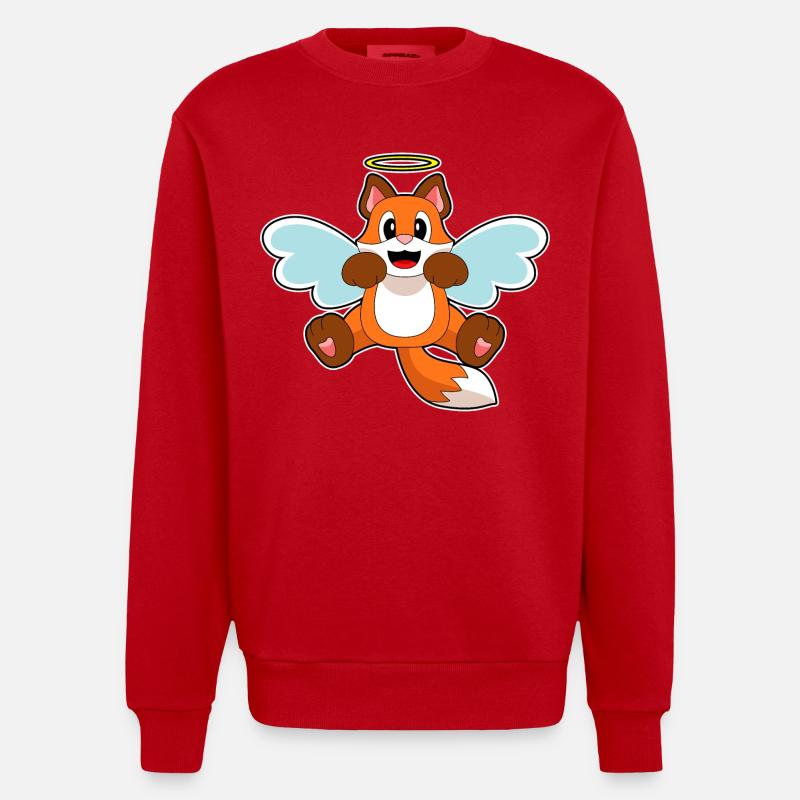 Fox Angel - Sweat bio épais oversize fabriqué en UE - rouge