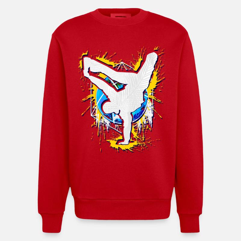 Breakdance - Breakdancer - Breakdancing - BBoy - Heavyweight Oversized Organic Crew Neck Made in EU - Rot