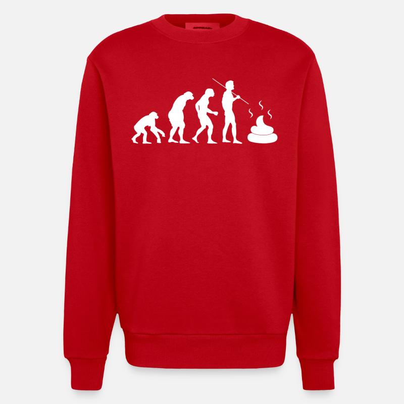 évolution intestinale - Sweat bio épais oversize fabriqué en UE - rouge
