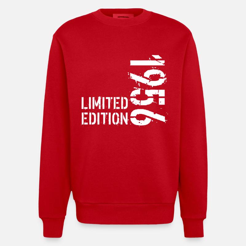 LIMITIERTE AUFLAGE 1956 - Heavyweight Oversized Organic Crew Neck Made in EU - Rot