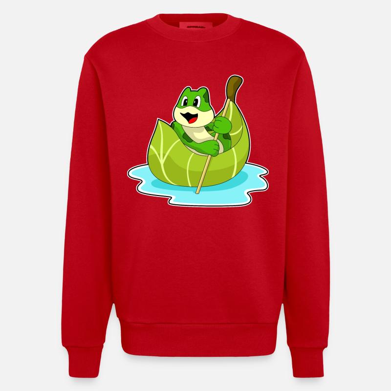 Frosch Boot - Heavyweight Oversized Organic Crew Neck Made in EU - Rot