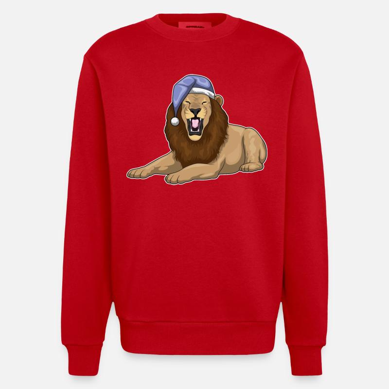 Leo Sleep Nightcap - Sweat bio épais oversize fabriqué en UE - rouge