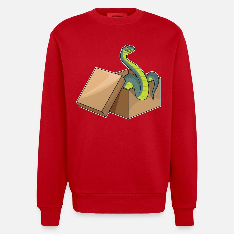Boîte à serpents - Sweat bio épais oversize fabriqué en UE - rouge