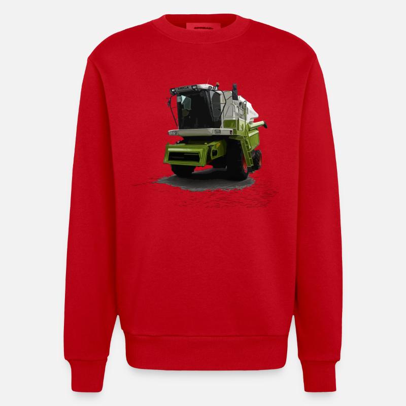 Moissonneuse-batteuse Mega 360 - Sweat bio épais oversize fabriqué en UE - rouge