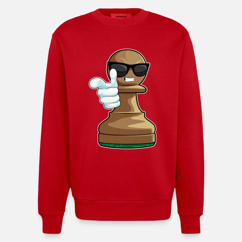 Schachfigur Bauer Schach - Heavyweight Oversized Organic Crew Neck Made in EU - Rot
