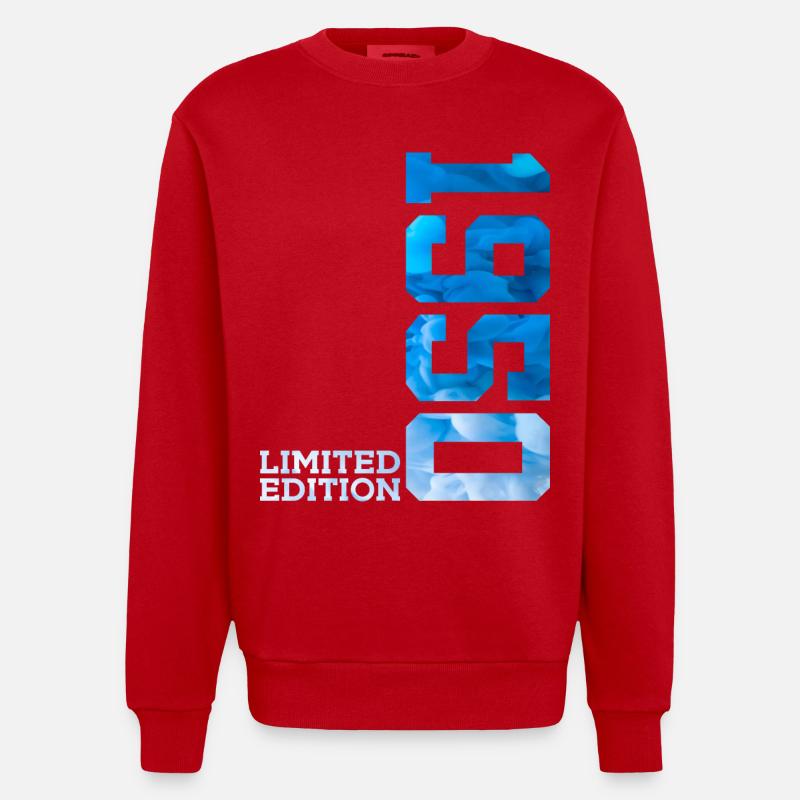 76E ANNIVERSAIRE ÉDITION LIMITÉE 1950 - Sweat bio épais oversize fabriqué en UE - rouge