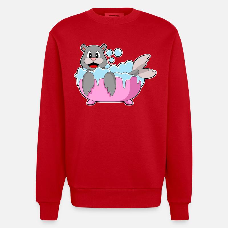 Baignoire scellée - Sweat bio épais oversize fabriqué en UE - rouge