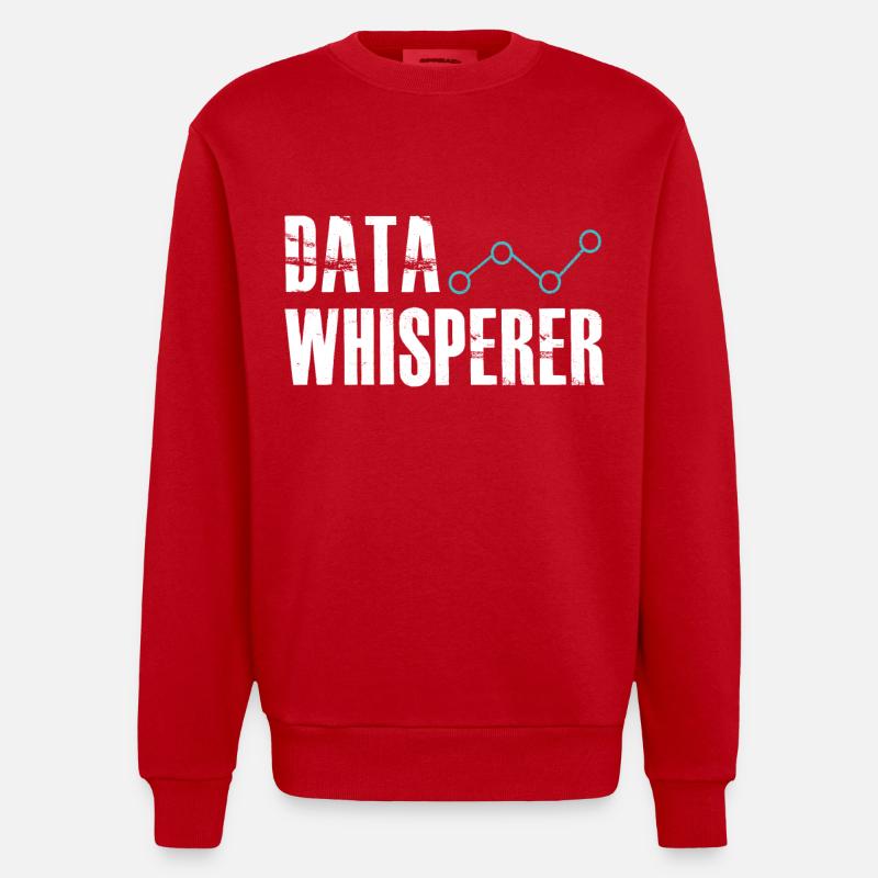 Data Whisperer Science Analyst Ingénieur logiciel - Sweat bio épais oversize fabriqué en UE - rouge