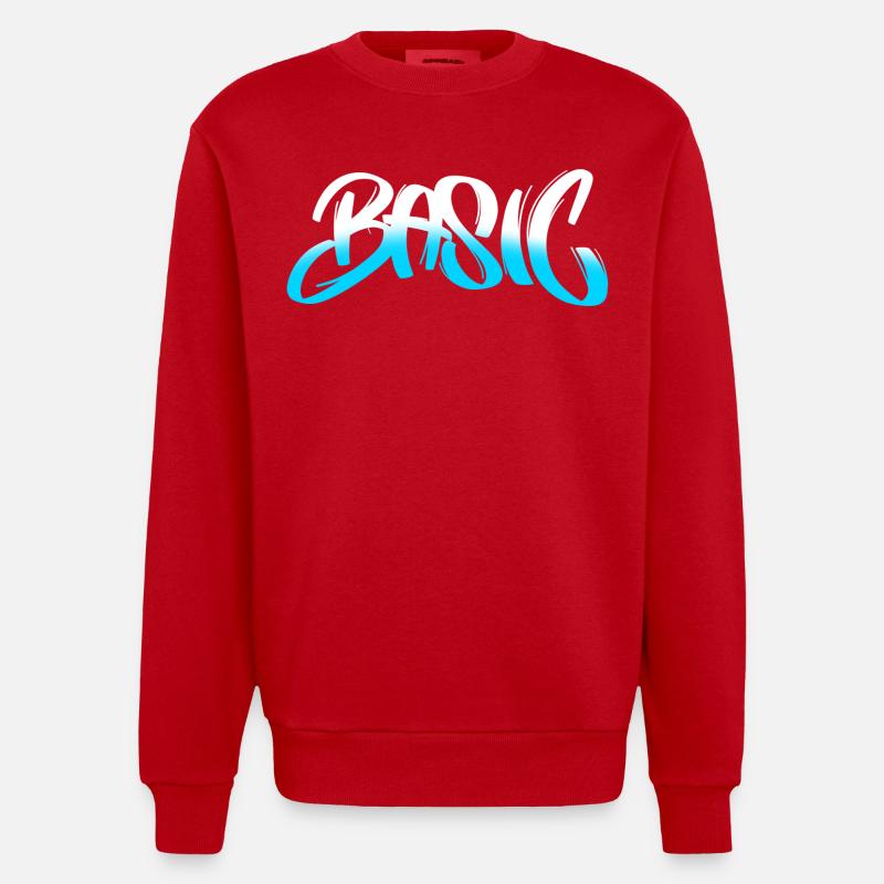 BASIC Graffiti Gradient - Heavyweight Oversized Organic Crew Neck Made in EU - red