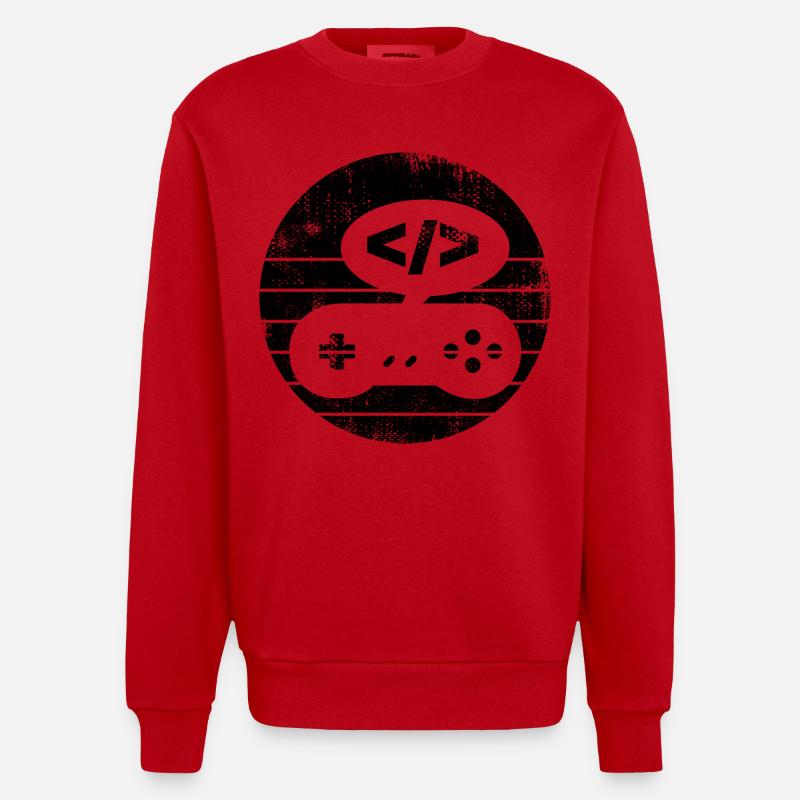 Programmeur de jeux vidéo - Sweat bio épais oversize fabriqué en UE - rouge
