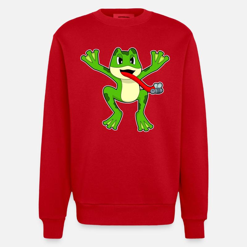 Mouche grenouille - Sweat bio épais oversize fabriqué en UE - rouge