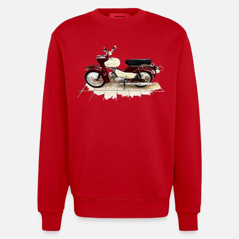 Simson - Star - Heavyweight Oversized Organic Crew Neck Made in EU - Rot