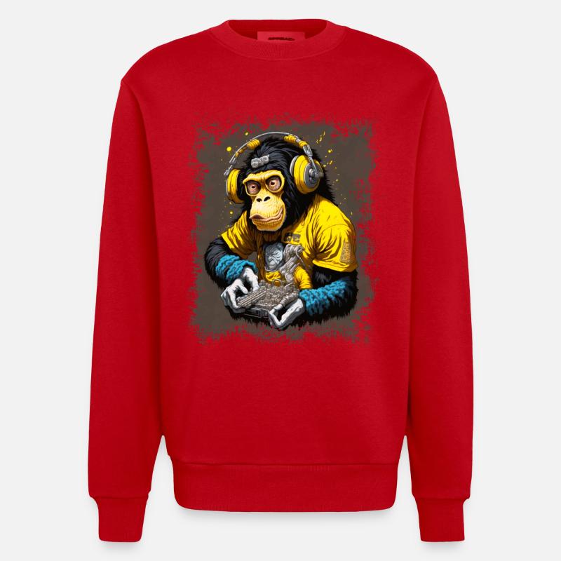 DJ Affe - Heavyweight Oversized Organic Crew Neck Made in EU - Rot