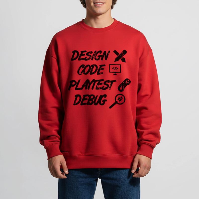 Design Code Playtest Debug Heavyweight Oversized Organic Crew Neck Made in EU