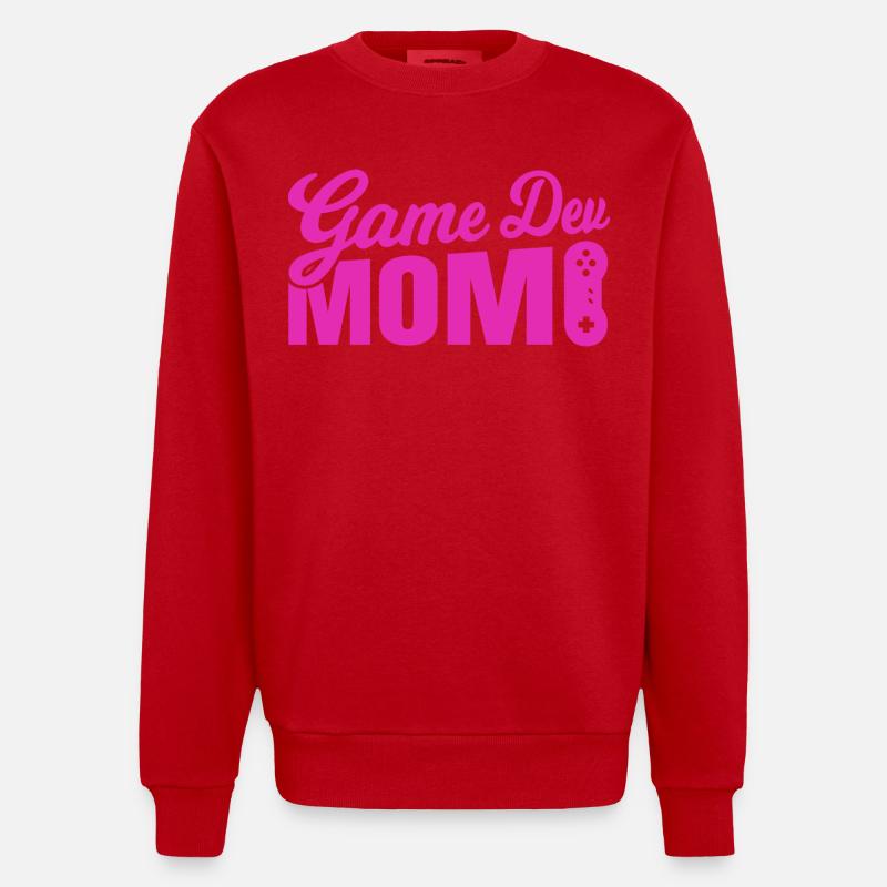 Game Developer Mother - Heavyweight Oversized Organic Crew Neck Made in EU - red
