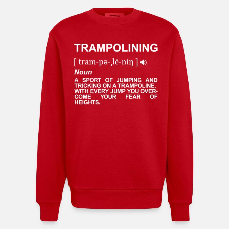 Trampolinspringen Bedeutung - Heavyweight Oversized Organic Crew Neck Made in EU - Rot
