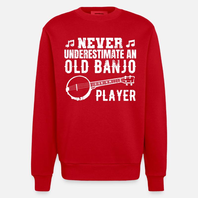 Banjo Großvater - Heavyweight Oversized Organic Crew Neck Made in EU - Rot