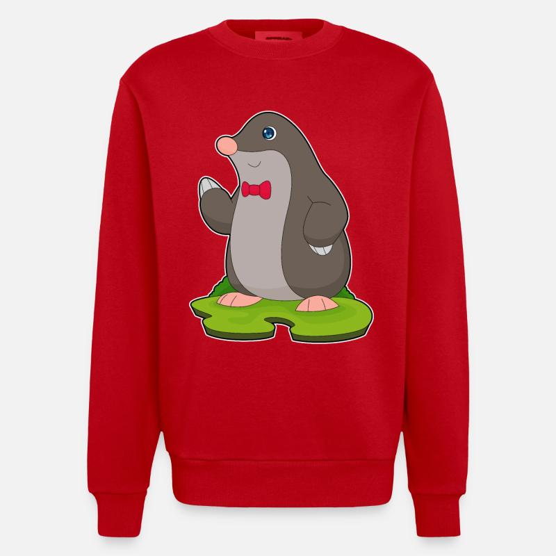 Noeud papillon Mole Gentleman - Sweat bio épais oversize fabriqué en UE - rouge