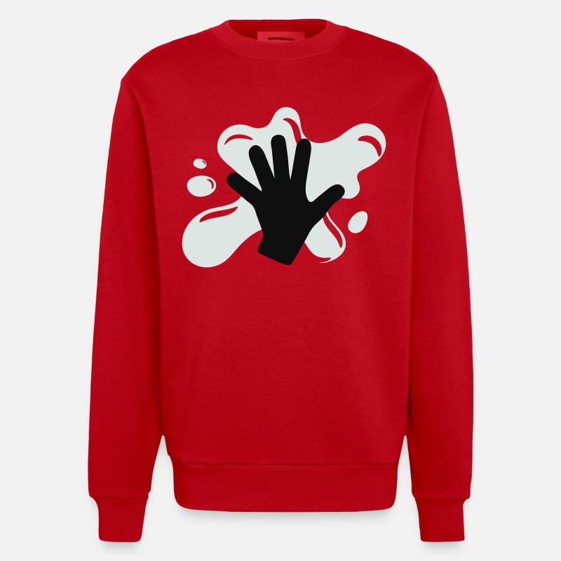 Klima Kleber Aktion - Heavyweight Oversized Organic Crew Neck Made in EU - Rot