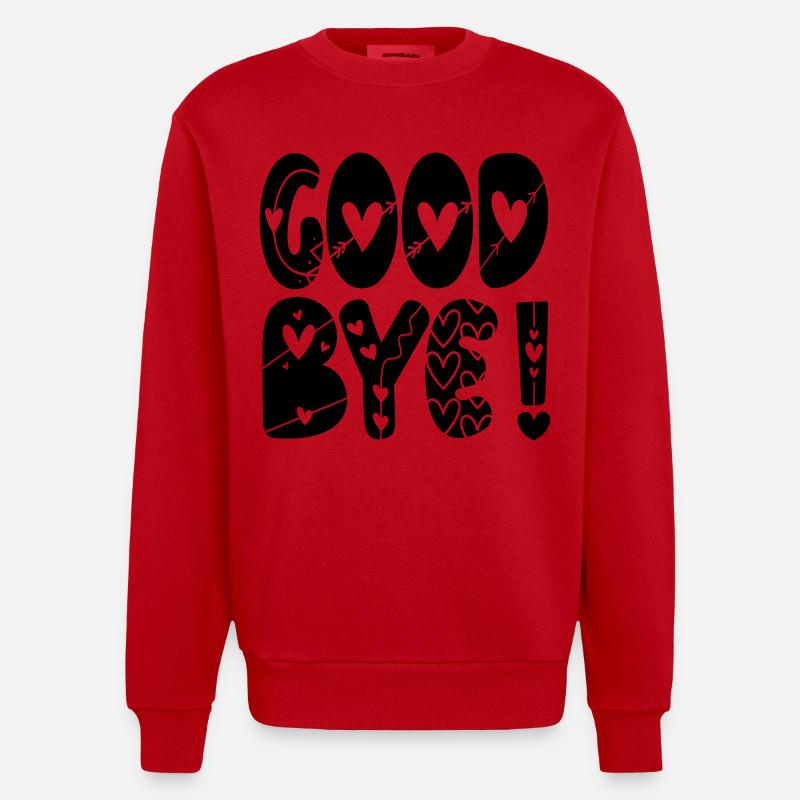 ADIEU ADIEU - Sweat bio épais oversize fabriqué en UE - rouge