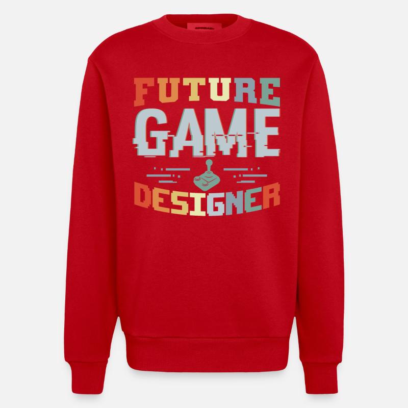 Future Game Developer - Heavyweight Oversized Organic Crew Neck Made in EU - red