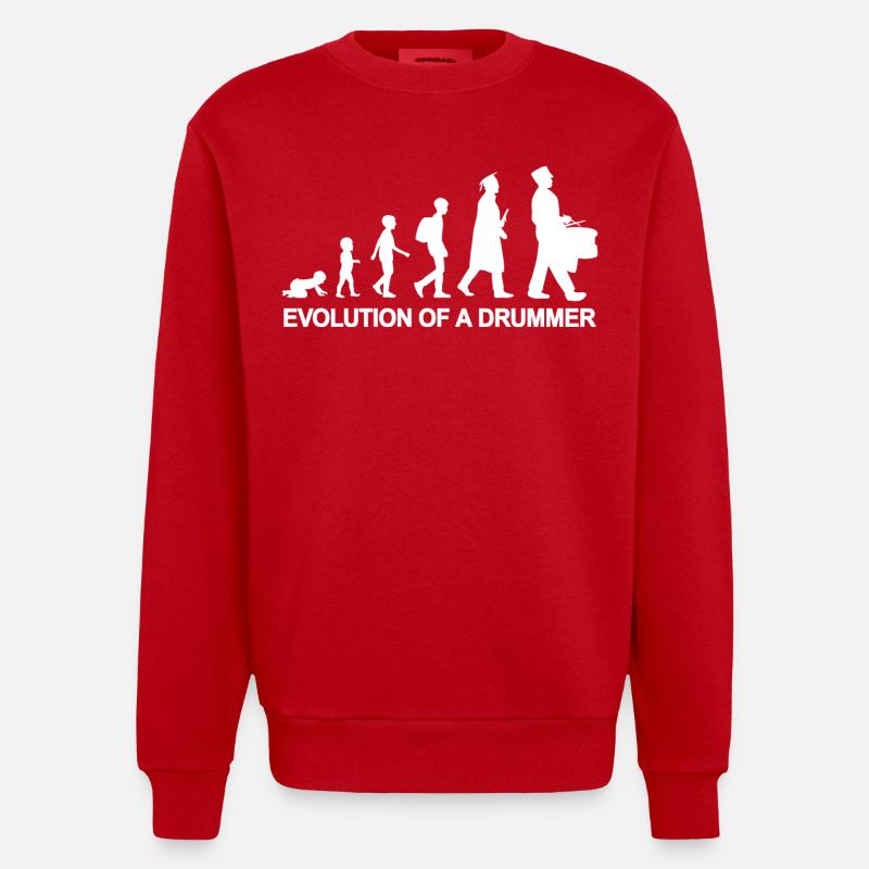 Évolution du batteur - Sweat bio épais oversize fabriqué en UE - rouge