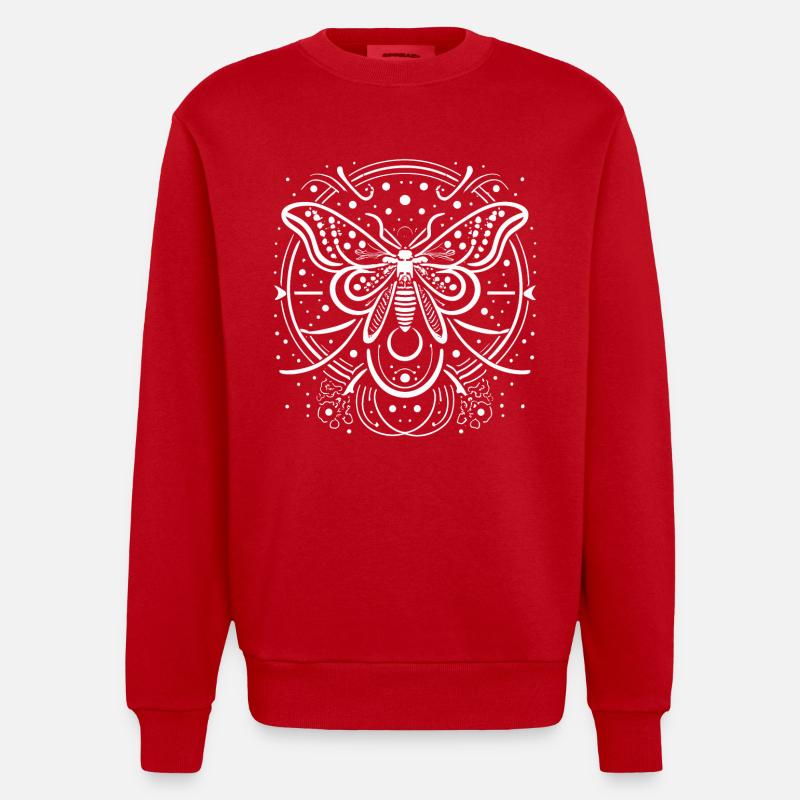 celestial moth - Heavyweight Oversized Organic Crew Neck Made in EU - Rot