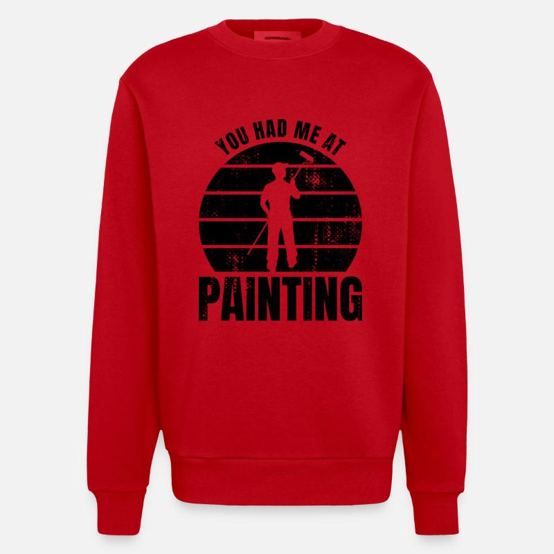 Vous m’avez eu à Malen - Sweat bio épais oversize fabriqué en UE - rouge