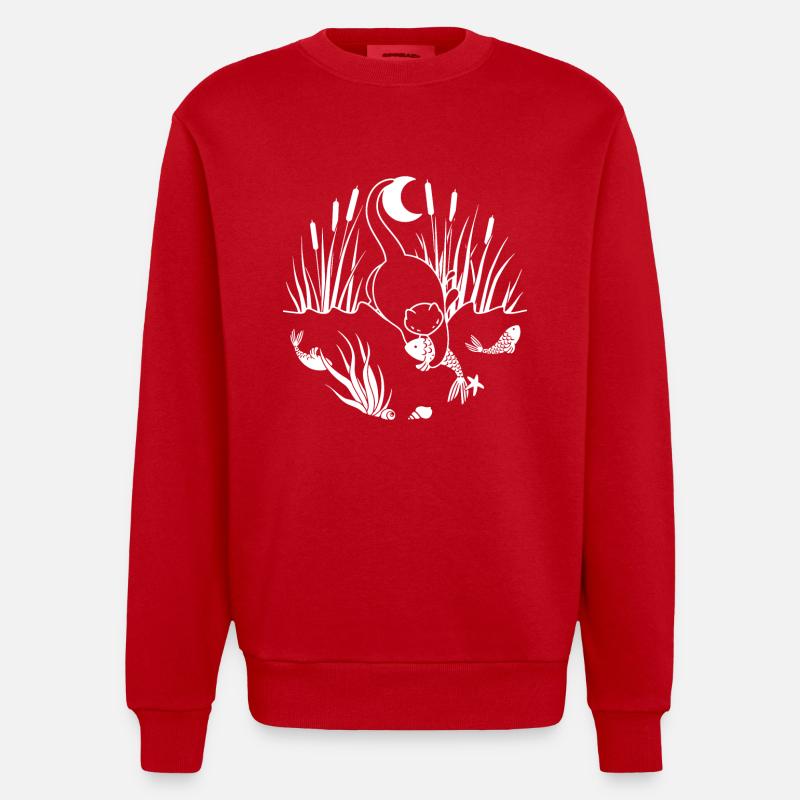 Prise de minuit - Sweat bio épais oversize fabriqué en UE - rouge