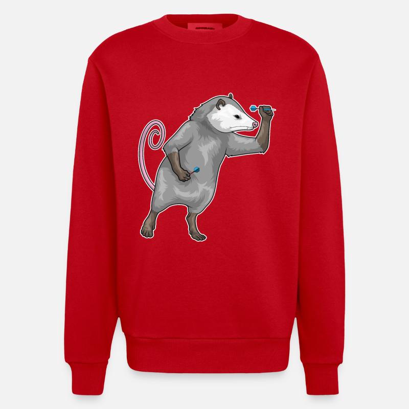 Fléchette Marsupiale Fléchette Fléchette - Sweat bio épais oversize fabriqué en UE - rouge