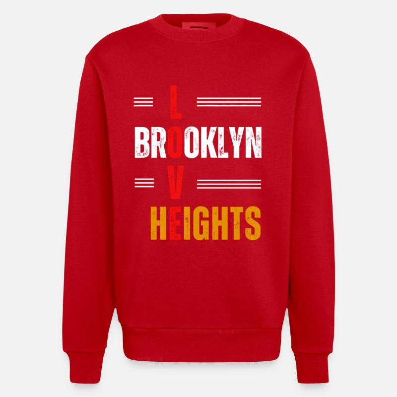 Liebe Brooklyn Heights - Heavyweight Oversized Organic Crew Neck Made in EU - Rot
