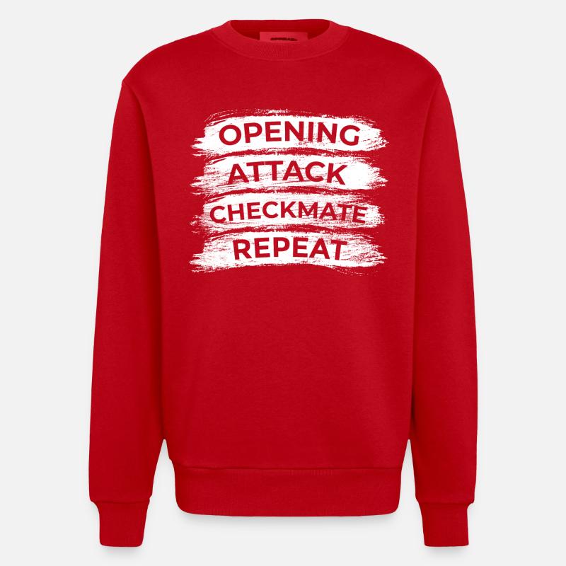 Techniques d’échecs - Sweat bio épais oversize fabriqué en UE - rouge