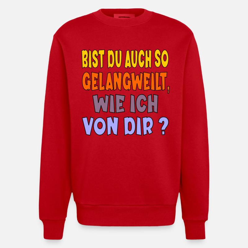 LANGEWEILE - Heavyweight Oversized Organic Crew Neck Made in EU - Rot
