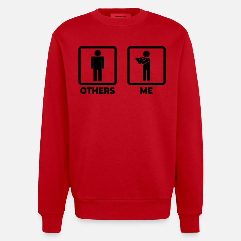 Figurine de bâton de flûte - Sweat bio épais oversize fabriqué en UE - rouge