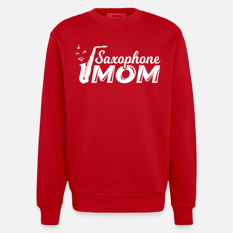 Saxophonist Mutter - Heavyweight Oversized Organic Crew Neck Made in EU - Rot