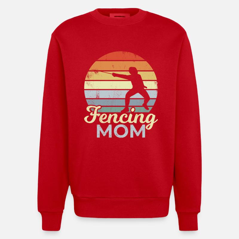 Fechter Mutter - Heavyweight Oversized Organic Crew Neck Made in EU - Rot