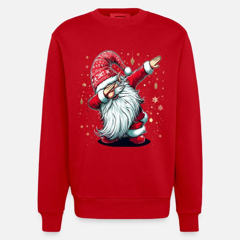 Dabbing Weihnachtsmann Dab Nikolaus - Heavyweight Oversized Organic Crew Neck Made in EU - Rot