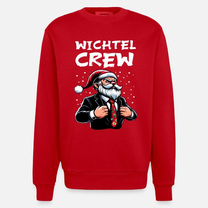 Gnome Crew Noël Gnome - Sweat bio épais oversize fabriqué en UE - rouge