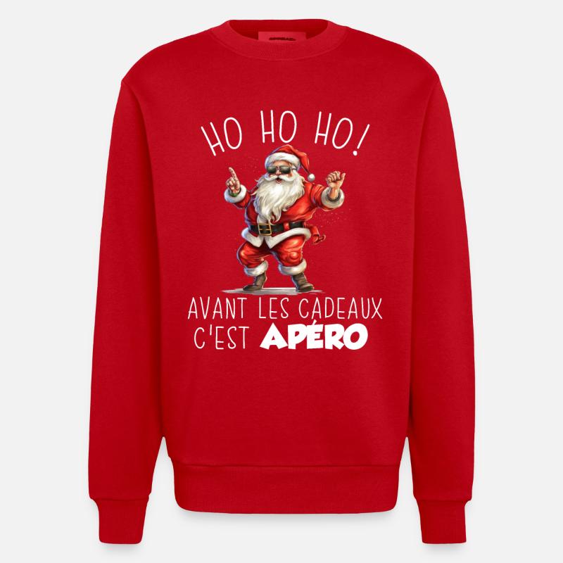 Pull Moche De Noël - Sweat bio épais oversize fabriqué en UE - rouge