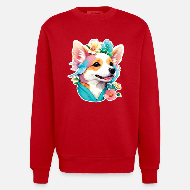Corgi - Heavyweight Oversized Organic Crew Neck Made in EU - Rot
