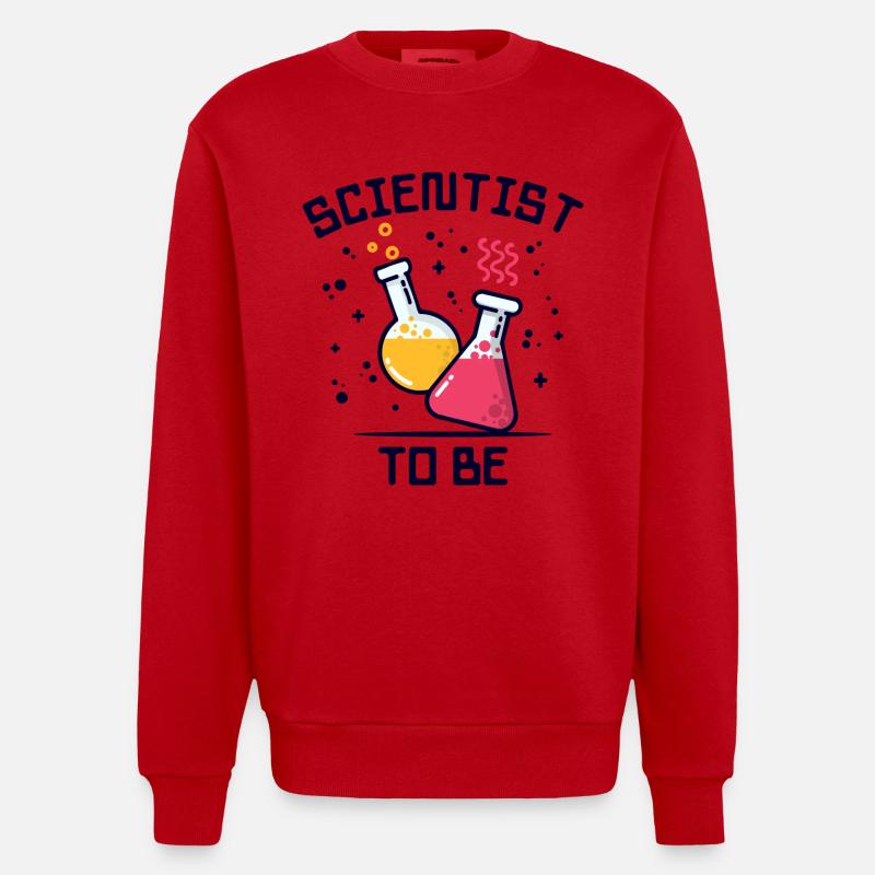 Workaholic Wissenschafter Statement Beruf Karriere - Heavyweight Oversized Organic Crew Neck Made in EU - Rot