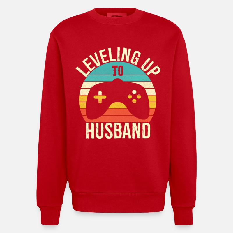 Aufstieg zum Ehemann - Heavyweight Oversized Organic Crew Neck Made in EU - Rot