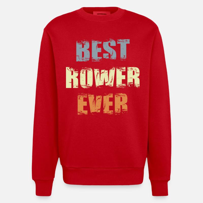 Bester Ruderer - Heavyweight Oversized Organic Crew Neck Made in EU - Rot
