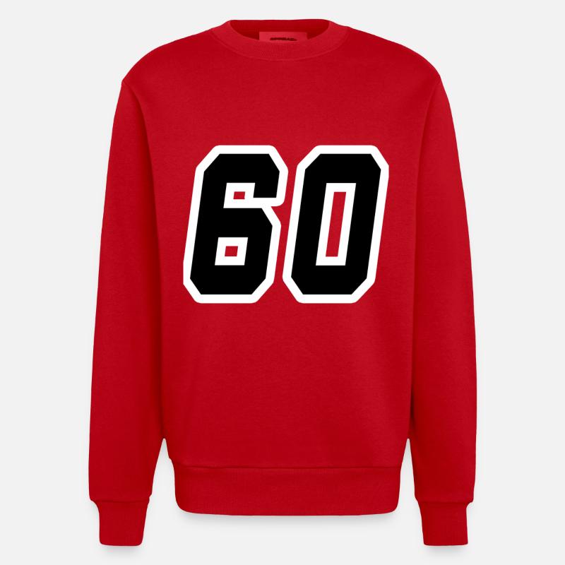Nummer 60 - Heavyweight Oversized Organic Crew Neck Made in EU - Rot