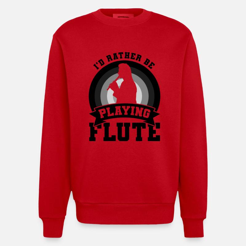 Blague de joueur de flûte - Sweat bio épais oversize fabriqué en UE - rouge