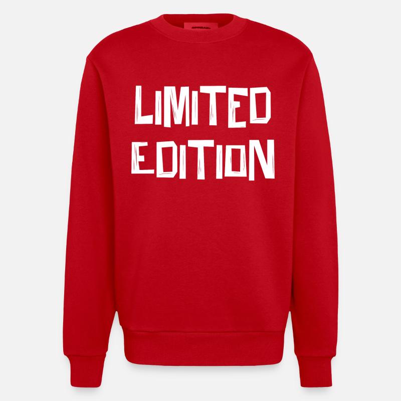 Lettrage en édition limitée - Sweat bio épais oversize fabriqué en UE - rouge