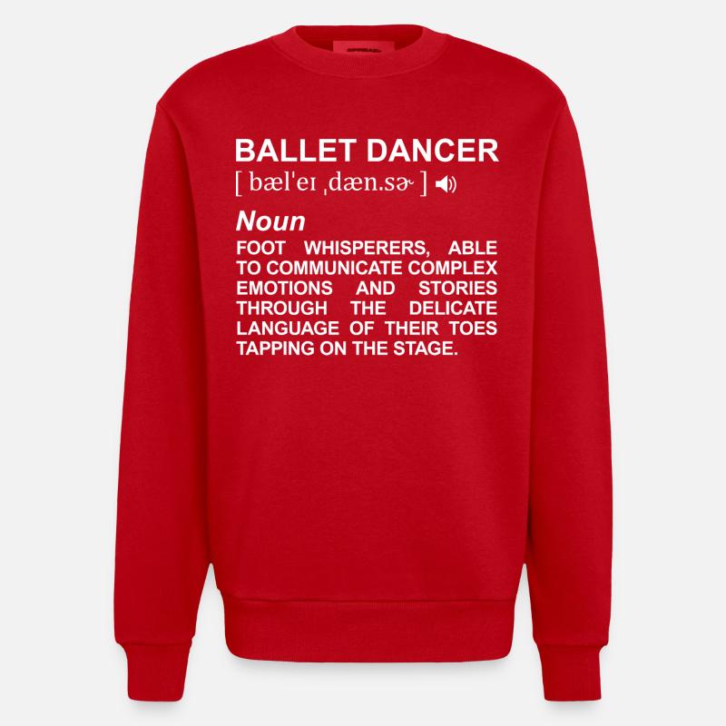 Définition de danseur de ballet - Sweat bio épais oversize fabriqué en UE - rouge