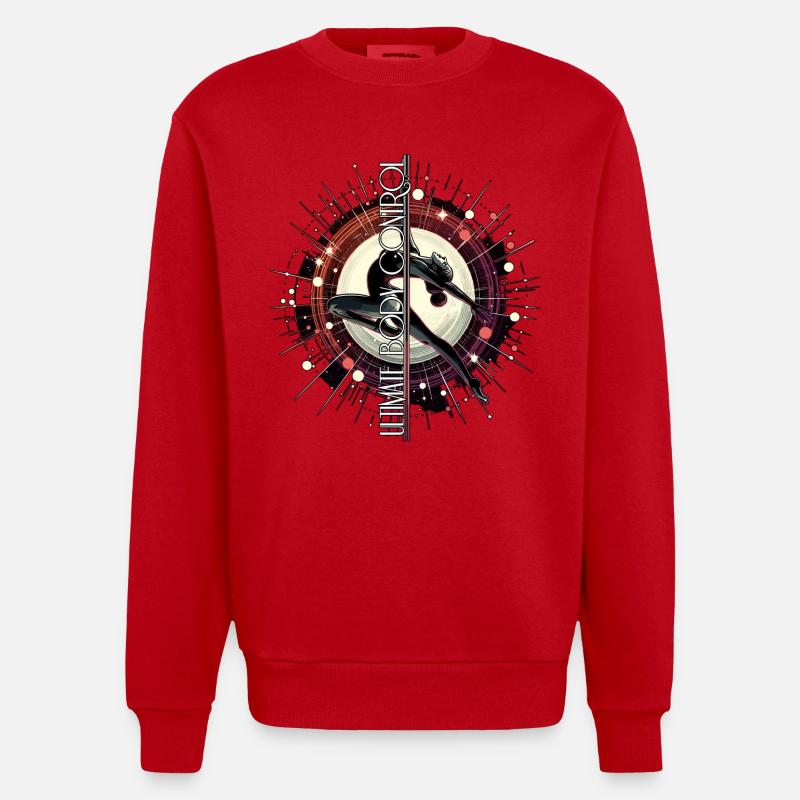 Pole Dance ultimative Körperkontrolle Geschenk - Heavyweight Oversized Organic Crew Neck Made in EU - Rot