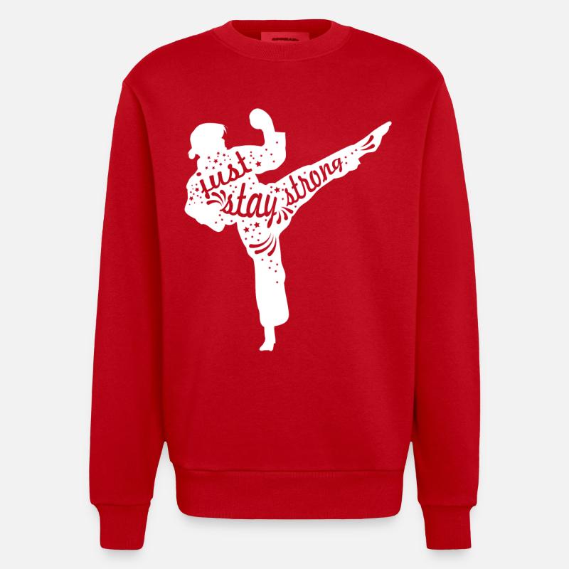 Fille de karaté - Sweat bio épais oversize fabriqué en UE - rouge