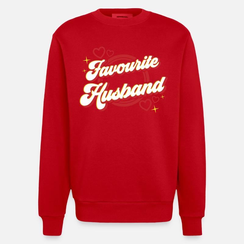 Favourite Husband | Farben änderbar - Heavyweight Oversized Organic Crew Neck Made in EU - Rot